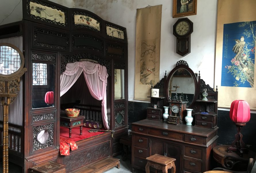 Inside the houses, even the furniture has been preserved